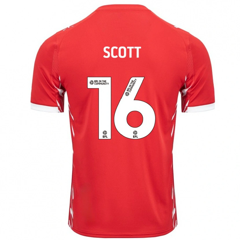 Danxen Herren Iago Scott #16 Rot Weiß Heimtrikot Trikot 2025/26 T-Shirt Österreich