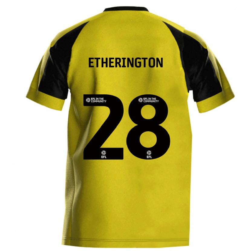 Danxen Herren Marcus Etherington #28 Gelb Grau Heimtrikot Trikot 2025/26 T-Shirt Österreich