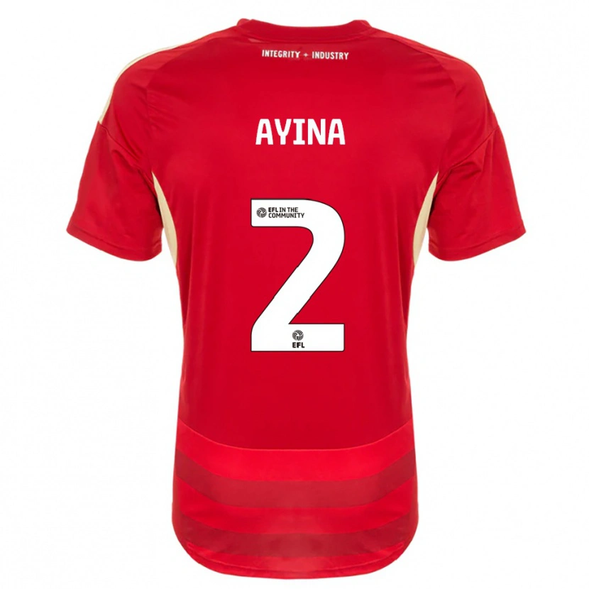 Danxen Herren Loick Ayina #2 Rot Weiß Heimtrikot Trikot 2025/26 T-Shirt Österreich