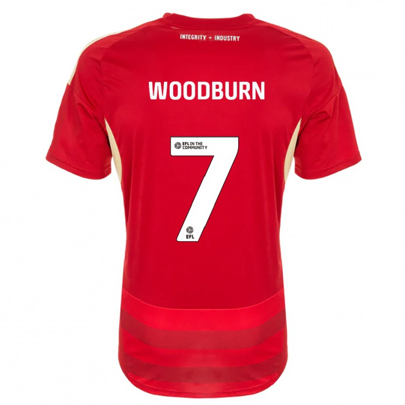 Danxen Herren Ben Woodburn #7 Rot Weiß Heimtrikot Trikot 2025/26 T-Shirt Österreich