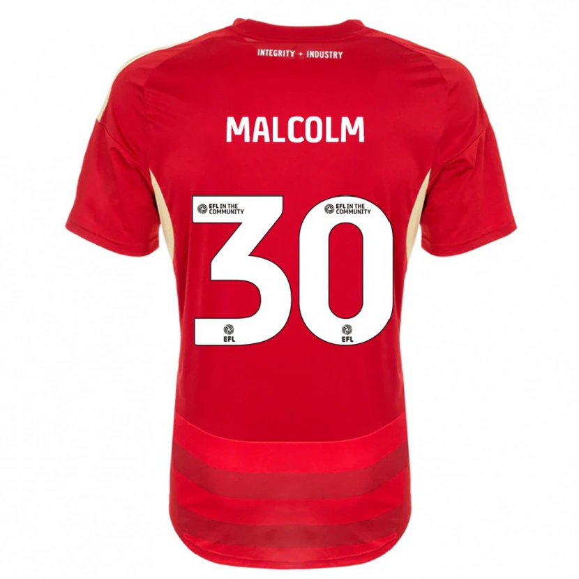 Danxen Herren Kyrell Malcolm #30 Rot Weiß Heimtrikot Trikot 2025/26 T-Shirt Österreich