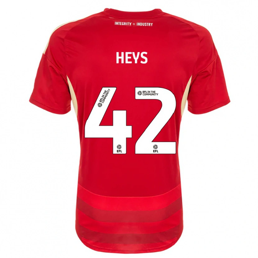 Danxen Herren Marshall Heys #42 Rot Weiß Heimtrikot Trikot 2025/26 T-Shirt Österreich