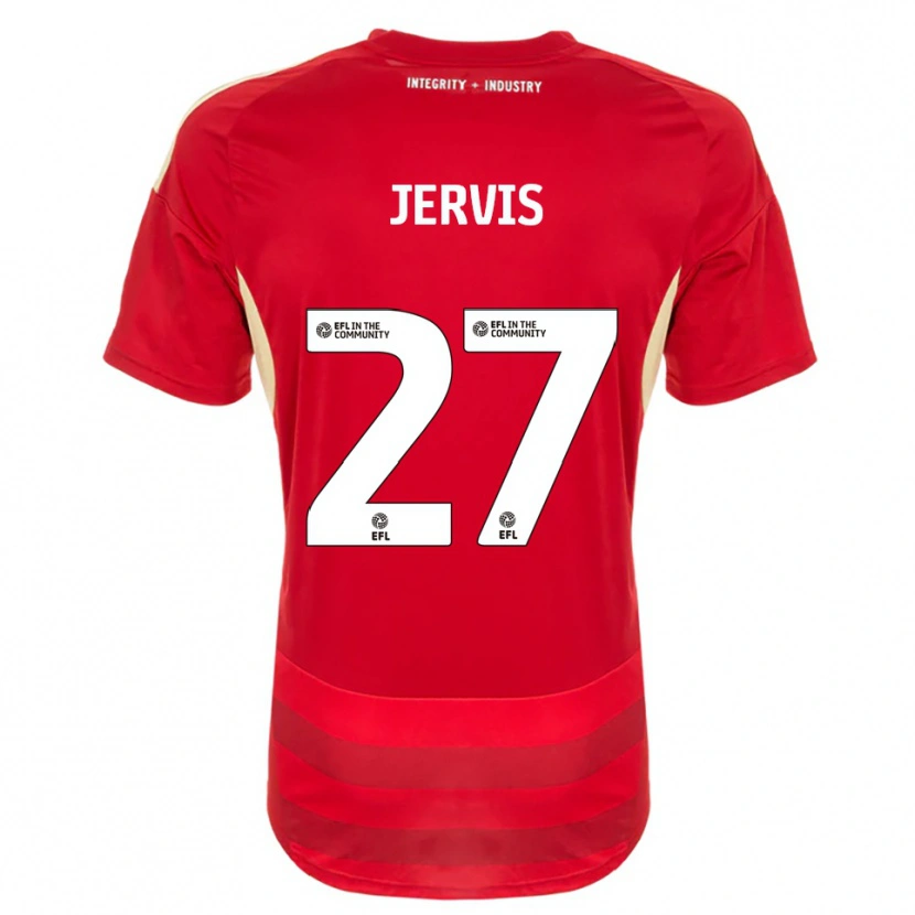 Danxen Herren Lizzie Jervis #27 Rot Weiß Heimtrikot Trikot 2025/26 T-Shirt Österreich