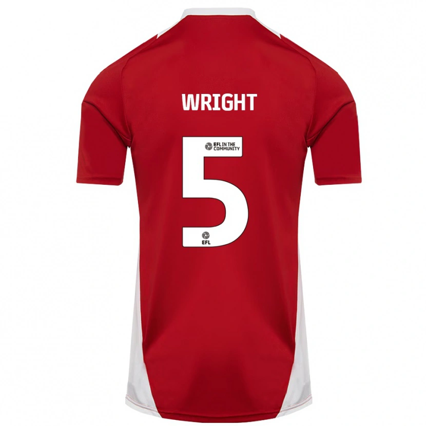Danxen Herren Will Wright #5 Rot Weiß Gold Heimtrikot Trikot 2025/26 T-Shirt Österreich