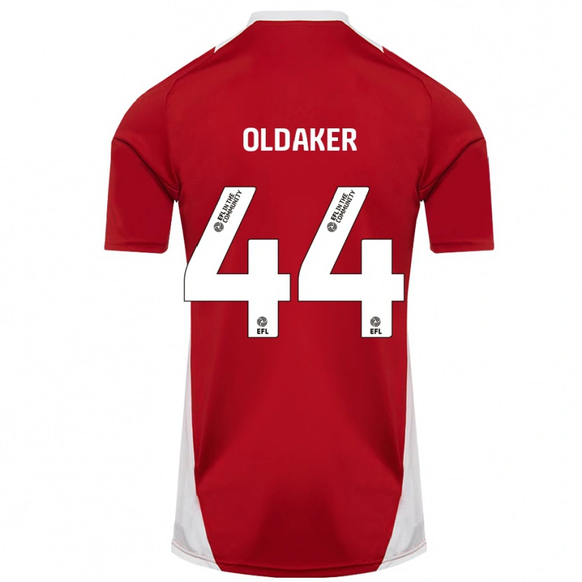 Danxen Herren Darren Oldaker #44 Rot Weiß Gold Heimtrikot Trikot 2025/26 T-Shirt Österreich