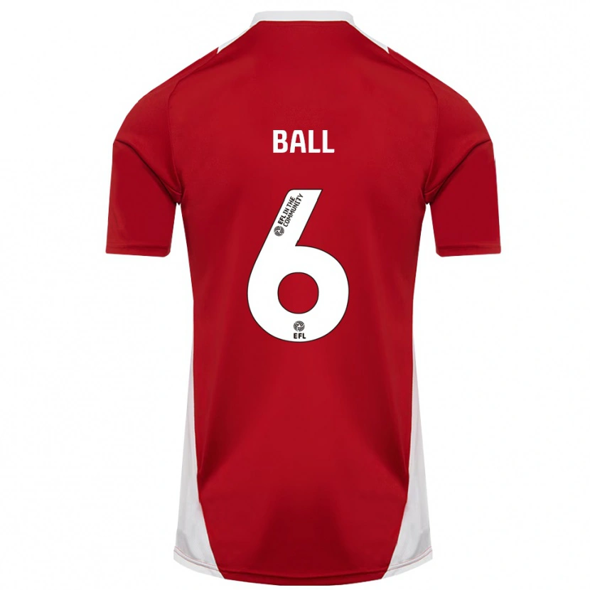 Danxen Herren James Ball #6 Rot Weiß Gold Heimtrikot Trikot 2025/26 T-Shirt Österreich