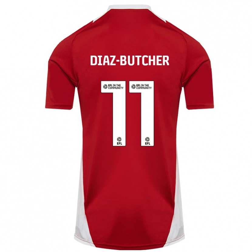 Danxen Herren Helena Diaz-Butcher #11 Rot Weiß Gold Heimtrikot Trikot 2025/26 T-Shirt Österreich