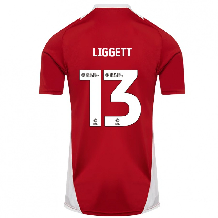 Danxen Herren Lacy Liggett #13 Rot Weiß Gold Heimtrikot Trikot 2025/26 T-Shirt Österreich