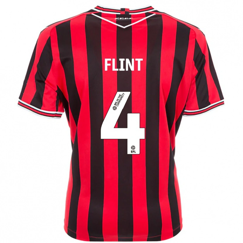 Danxen Herren Aden Flint #4 Rot Schwarz Heimtrikot Trikot 2025/26 T-Shirt Österreich
