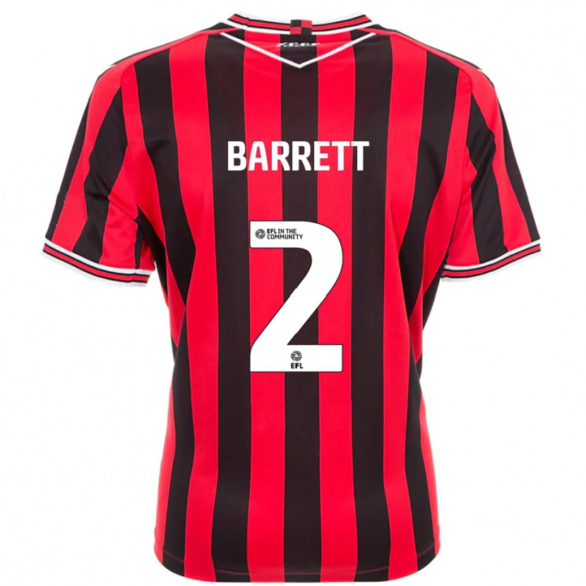 Danxen Herren Connor Barrett #2 Rot Schwarz Heimtrikot Trikot 2025/26 T-Shirt Österreich