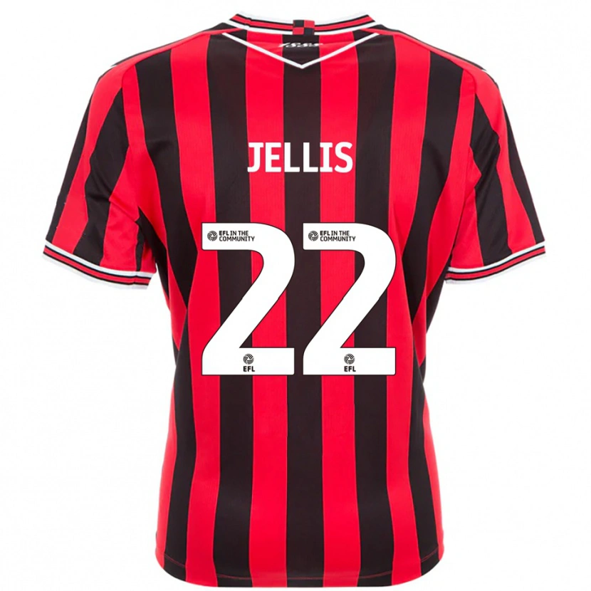 Danxen Herren Jamie Jellis #22 Rot Schwarz Heimtrikot Trikot 2025/26 T-Shirt Österreich