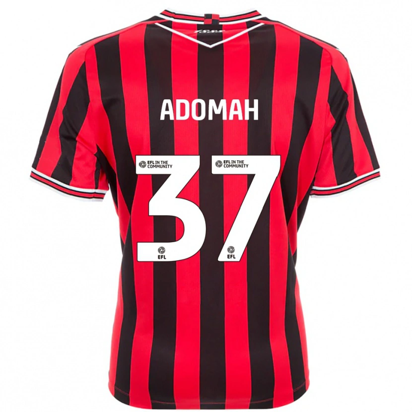 Danxen Herren Albert Adomah #37 Rot Schwarz Heimtrikot Trikot 2025/26 T-Shirt Österreich