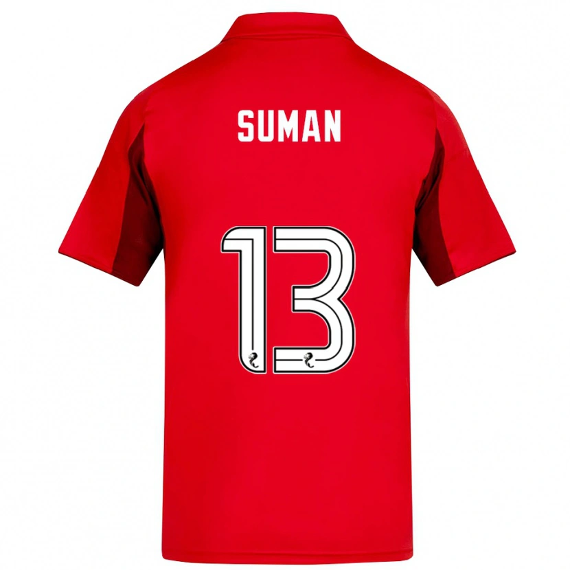 Danxen Herren Nick Suman #13 Rot Burgunderrot Heimtrikot Trikot 2025/26 T-Shirt Österreich