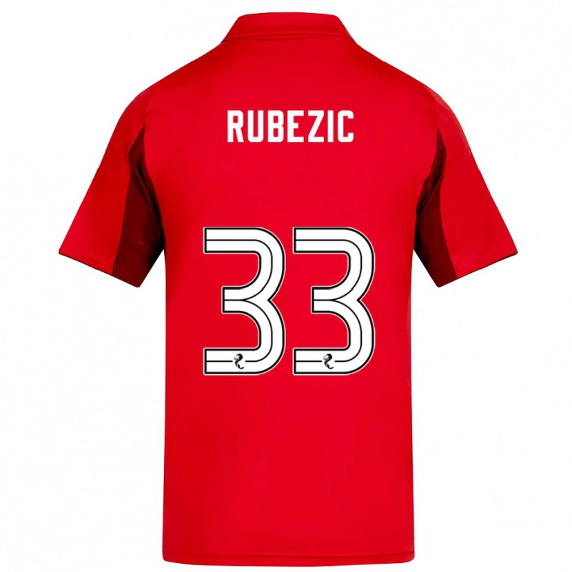 Danxen Herren Slobodan Rubezic #33 Rot Burgunderrot Heimtrikot Trikot 2025/26 T-Shirt Österreich