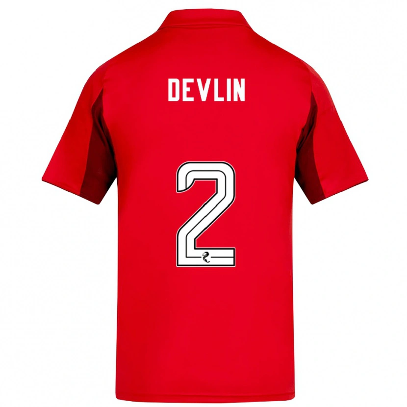 Danxen Herren Nicky Devlin #2 Rot Burgunderrot Heimtrikot Trikot 2025/26 T-Shirt Österreich