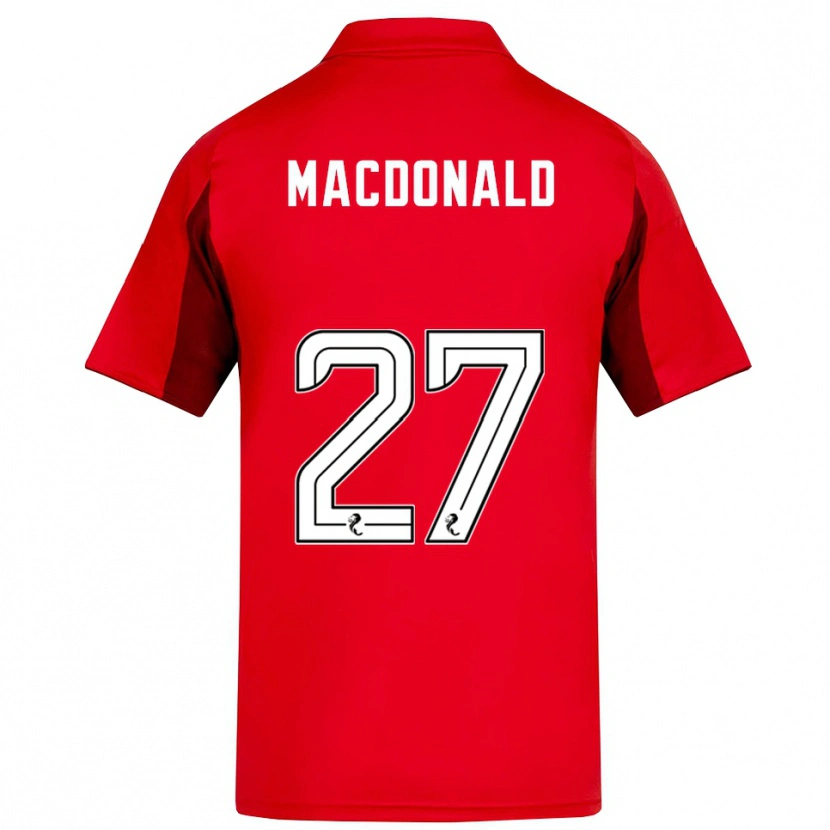 Danxen Herren Angus Macdonald #27 Rot Burgunderrot Heimtrikot Trikot 2025/26 T-Shirt Österreich