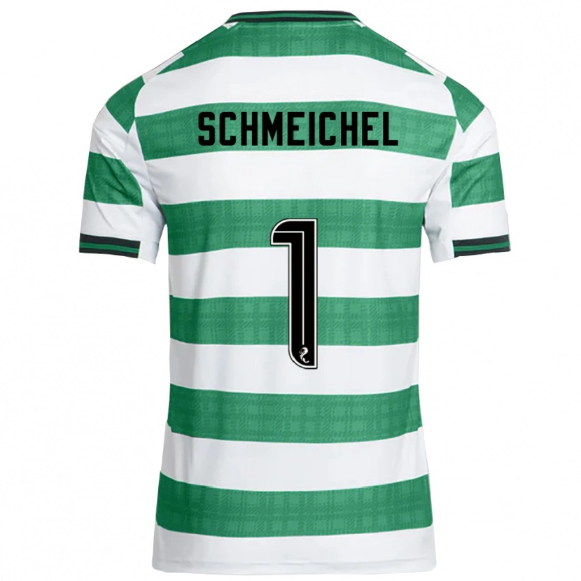 Danxen Herren Kasper Schmeichel #1 Grün Weiß Heimtrikot Trikot 2025/26 T-Shirt Österreich