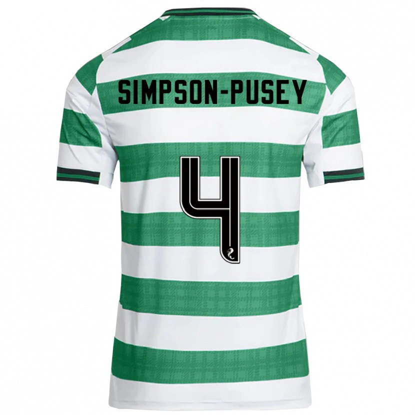 Danxen Herren Jahmai Simpson-Pusey #4 Grün Weiß Heimtrikot Trikot 2025/26 T-Shirt Österreich