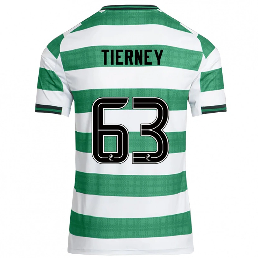 Danxen Herren Kieran Tierney #63 Grün Weiß Heimtrikot Trikot 2025/26 T-Shirt Österreich