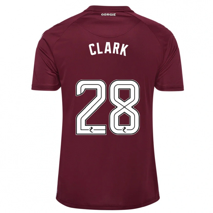 Danxen Herren Zander Clark #28 Burgunderrot Weiß Heimtrikot Trikot 2025/26 T-Shirt Österreich
