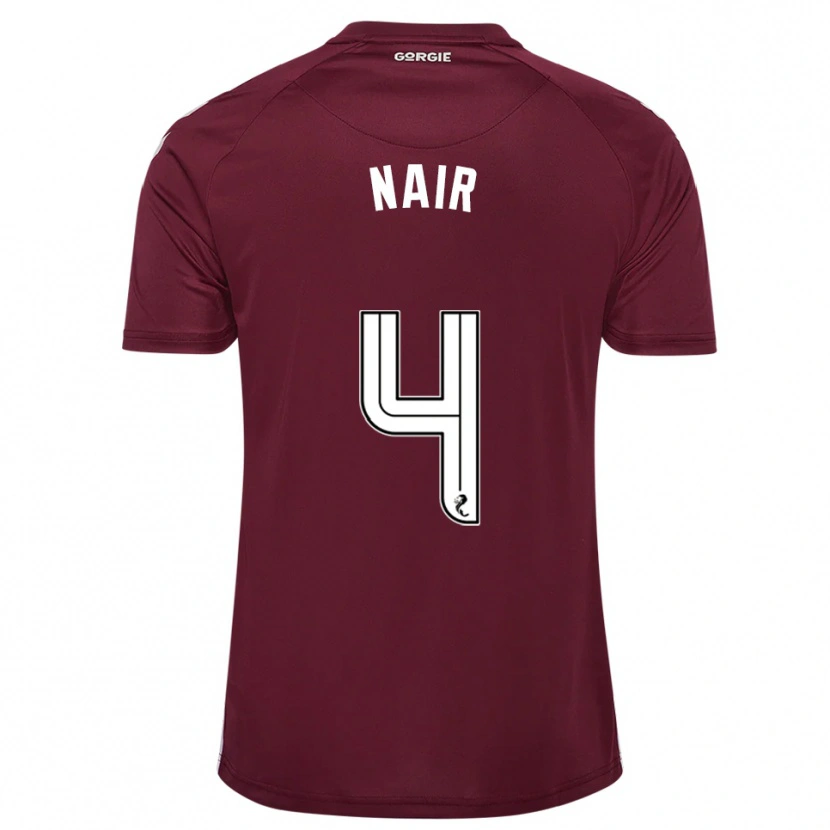 Danxen Herren Kenzi Nair #4 Burgunderrot Weiß Heimtrikot Trikot 2025/26 T-Shirt Österreich