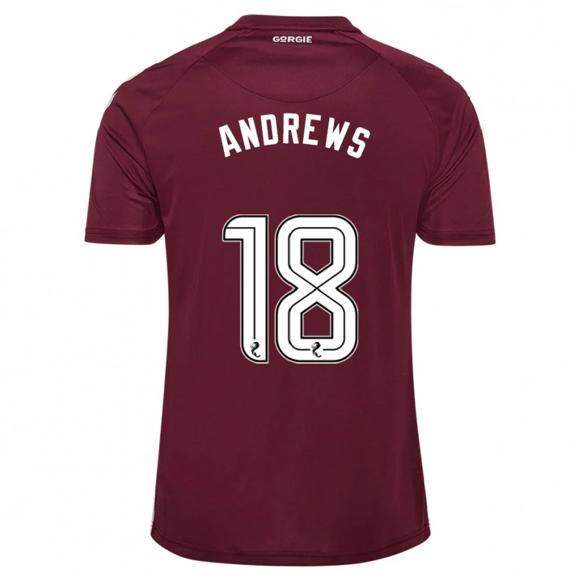 Danxen Herren Joely Andrews #18 Burgunderrot Weiß Heimtrikot Trikot 2025/26 T-Shirt Österreich