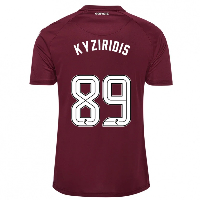 Danxen Herren Alexandros Kyziridis #89 Burgunderrot Weiß Heimtrikot Trikot 2025/26 T-Shirt Österreich
