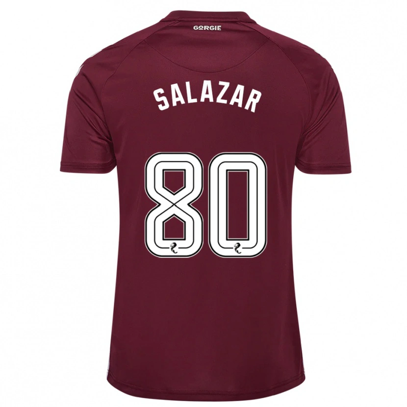 Danxen Herren Andrés Salazar #80 Burgunderrot Weiß Heimtrikot Trikot 2025/26 T-Shirt Österreich