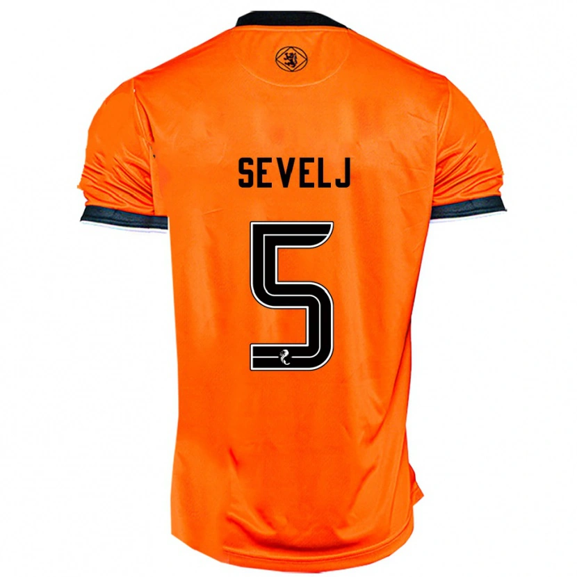 Danxen Herren Vicko Sevelj #5 Orange Schwarz Heimtrikot Trikot 2025/26 T-Shirt Österreich