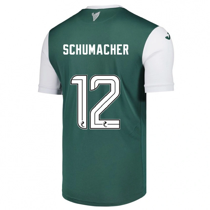 Danxen Herren Noa Schumacher #12 Grün Weiß Heimtrikot Trikot 2025/26 T-Shirt Österreich