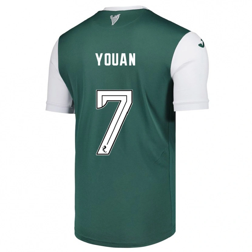 Danxen Herren Élie Youan #7 Grün Weiß Heimtrikot Trikot 2025/26 T-Shirt Österreich