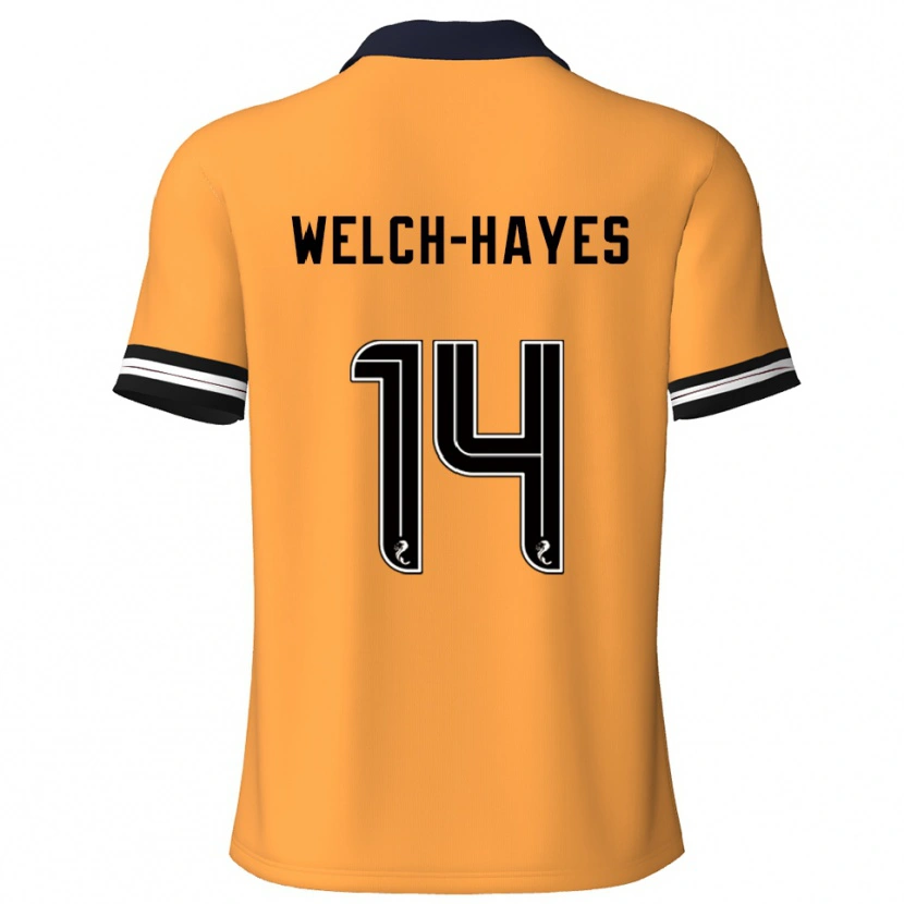 Danxen Herren Miles Welch-Hayes #14 Gelb Schwarz Heimtrikot Trikot 2025/26 T-Shirt Österreich