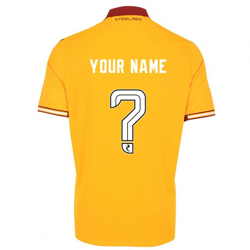 Danxen Herren Ihren Namen #0 Gelb Burgunderrot Heimtrikot Trikot 2025/26 T-Shirt Österreich