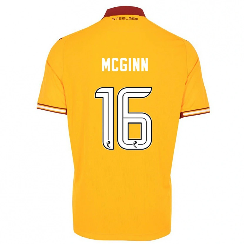 Danxen Herren Paul Mcginn #16 Gelb Burgunderrot Heimtrikot Trikot 2025/26 T-Shirt Österreich