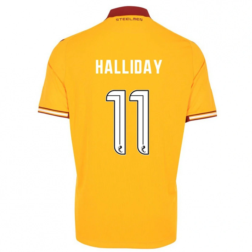 Danxen Herren Andy Halliday #11 Gelb Burgunderrot Heimtrikot Trikot 2025/26 T-Shirt Österreich