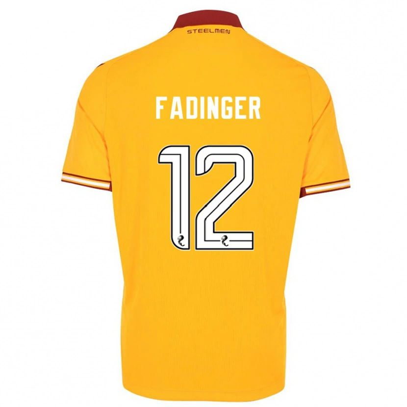 Danxen Herren Lukas Fadinger #12 Gelb Burgunderrot Heimtrikot Trikot 2025/26 T-Shirt Österreich