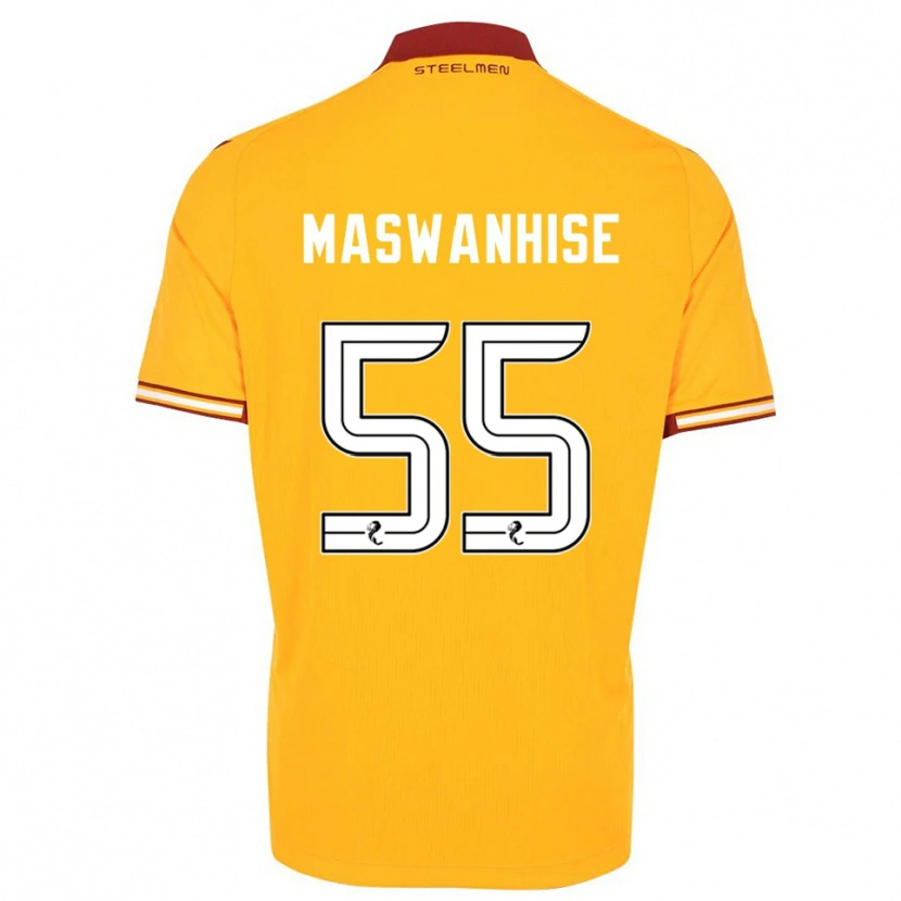 Danxen Herren Tawanda Maswanhise #55 Gelb Burgunderrot Heimtrikot Trikot 2025/26 T-Shirt Österreich