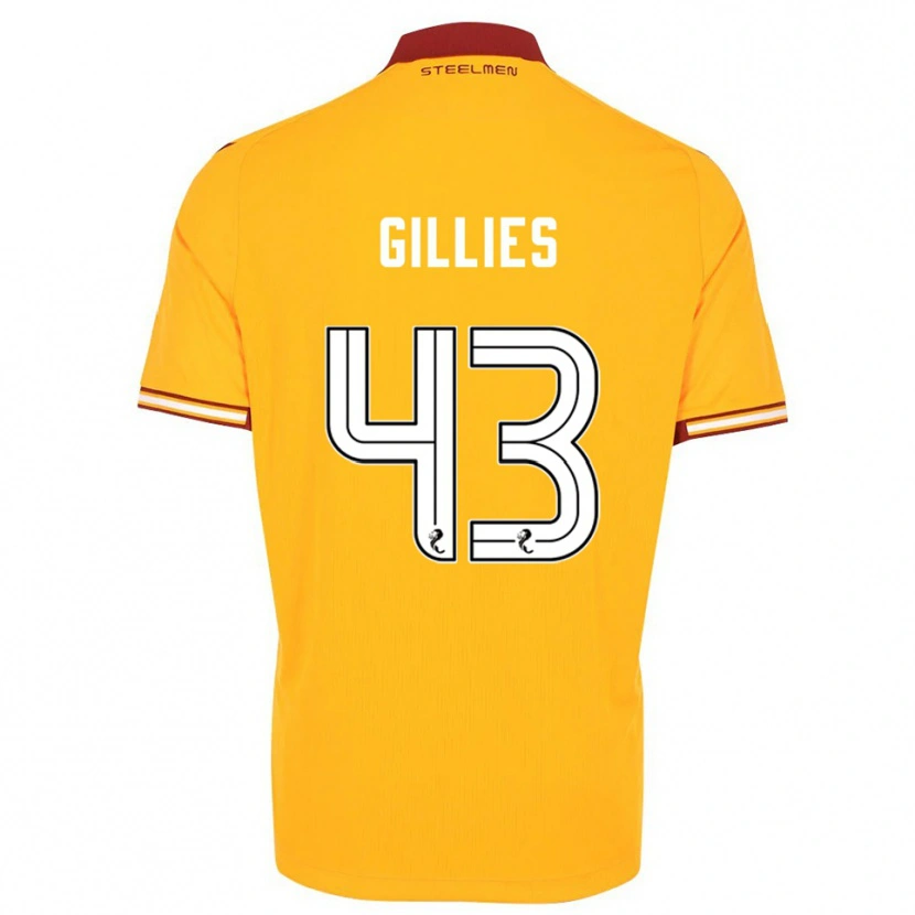 Danxen Herren Jay Gillies #43 Gelb Burgunderrot Heimtrikot Trikot 2025/26 T-Shirt Österreich