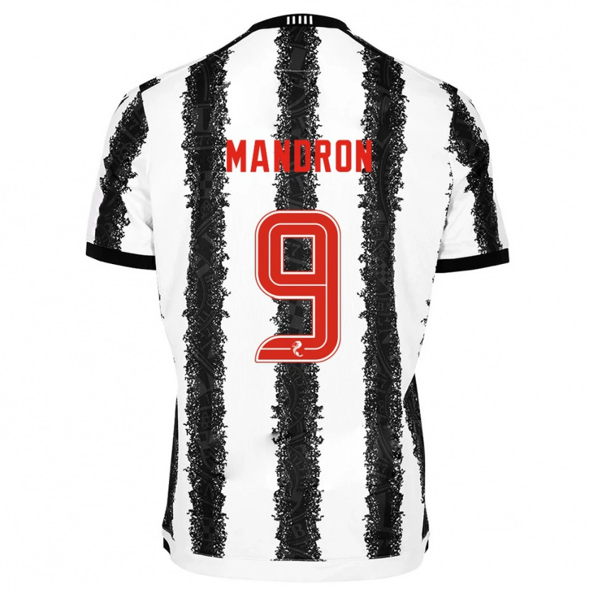 Danxen Herren Mikael Mandron #9 Weiß Schwarz Heimtrikot Trikot 2025/26 T-Shirt Österreich