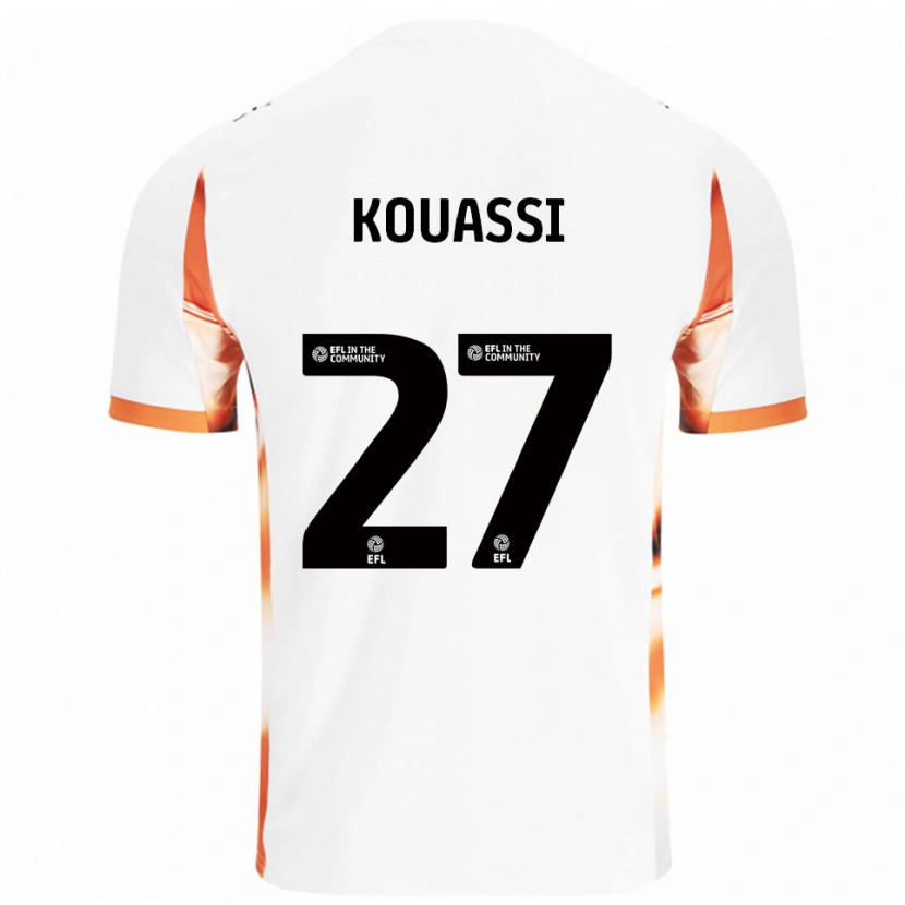 Danxen Herren Kylian Kouassi #27 Weiß Orange Schwarz Auswärtstrikot Trikot 2025/26 T-Shirt Österreich