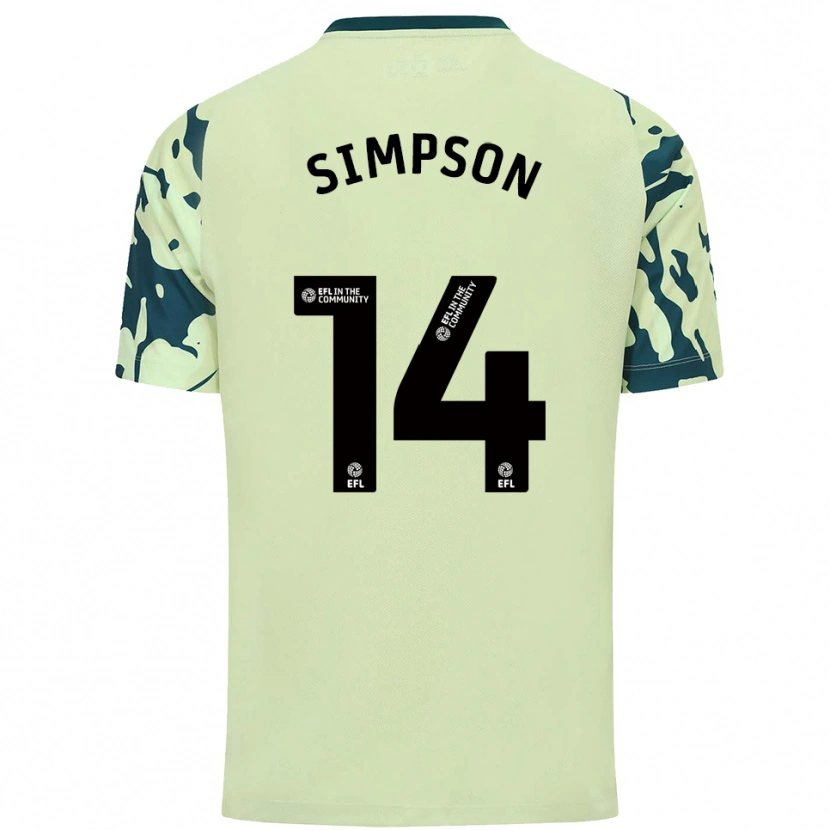 Danxen Herren Jasmine Simpson #14 Dunkelgrün Auswärtstrikot Trikot 2025/26 T-Shirt Österreich