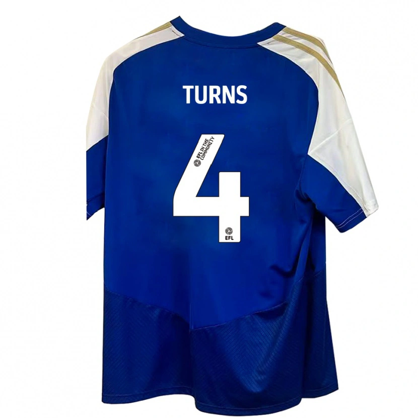 Danxen Herren Ed Turns #4 Blau Weiß Gold Auswärtstrikot Trikot 2025/26 T-Shirt Österreich