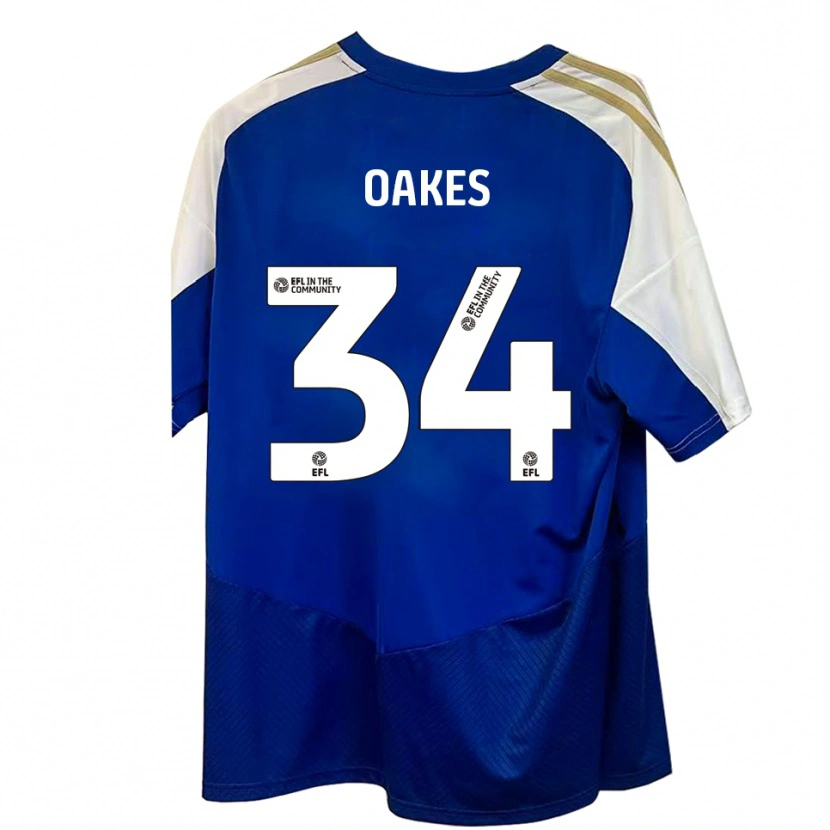 Danxen Herren Liam Oakes #34 Blau Weiß Gold Auswärtstrikot Trikot 2025/26 T-Shirt Österreich