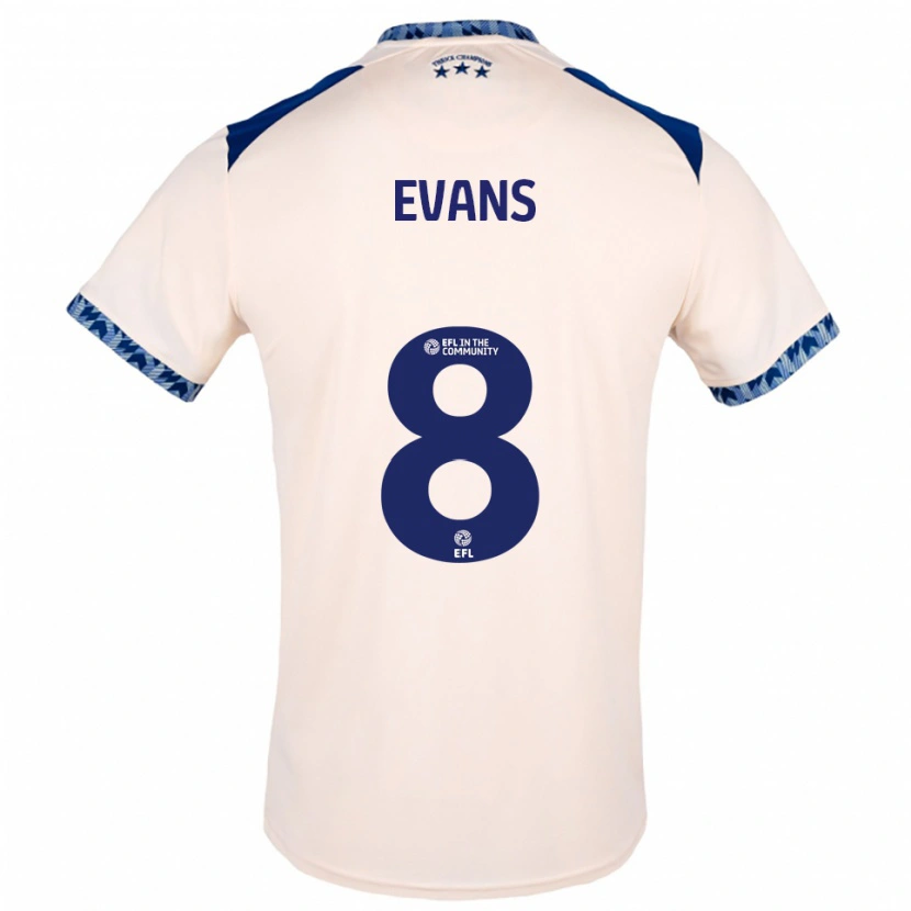 Danxen Herren Charley Evans #8 Creme Marine Auswärtstrikot Trikot 2025/26 T-Shirt Österreich