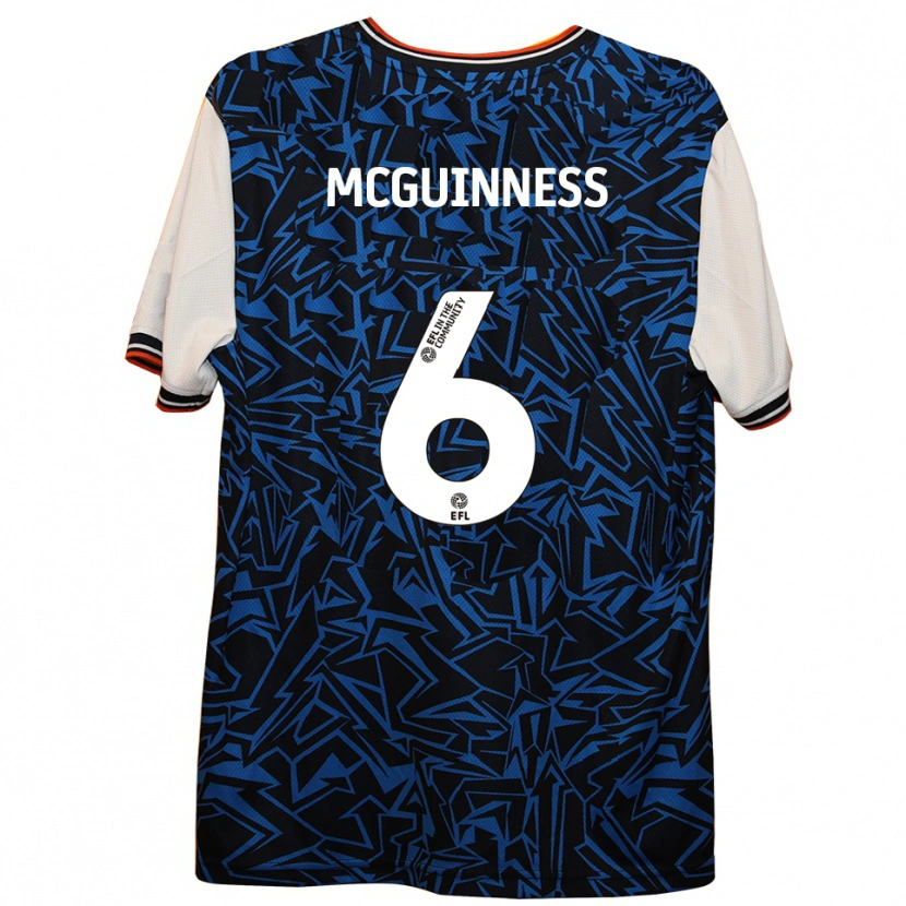 Danxen Herren Mark Mcguinness #6 Blau Schwarz Weiß Auswärtstrikot Trikot 2025/26 T-Shirt Österreich