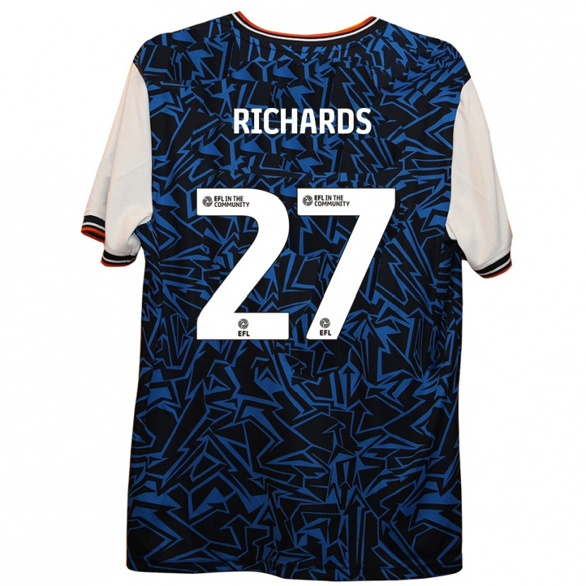 Danxen Herren Jake Richards #27 Blau Schwarz Weiß Auswärtstrikot Trikot 2025/26 T-Shirt Österreich