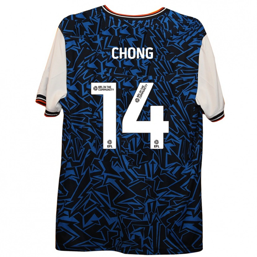 Danxen Herren Tahith Chong #14 Blau Schwarz Weiß Auswärtstrikot Trikot 2025/26 T-Shirt Österreich