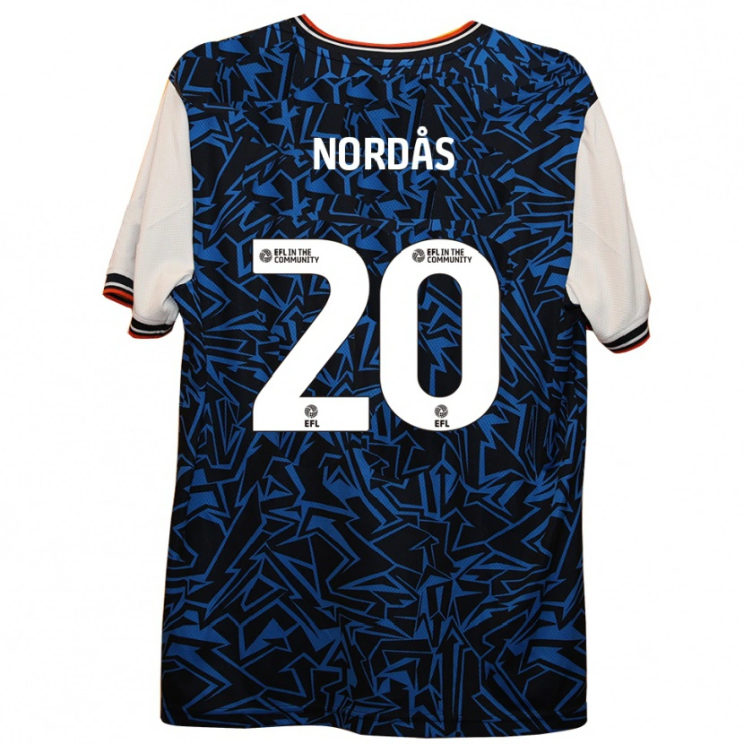 Danxen Herren Lasse Nordås #20 Blau Schwarz Weiß Auswärtstrikot Trikot 2025/26 T-Shirt Österreich