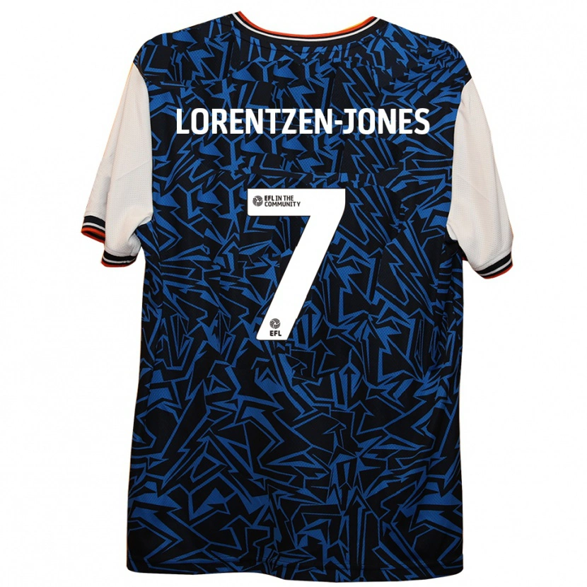 Danxen Herren Jack Lorentzen-Jones #7 Blau Schwarz Weiß Auswärtstrikot Trikot 2025/26 T-Shirt Österreich