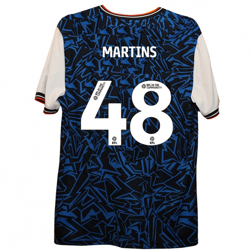Danxen Herren Dominic Dos Santos Martins #48 Blau Schwarz Weiß Auswärtstrikot Trikot 2025/26 T-Shirt Österreich